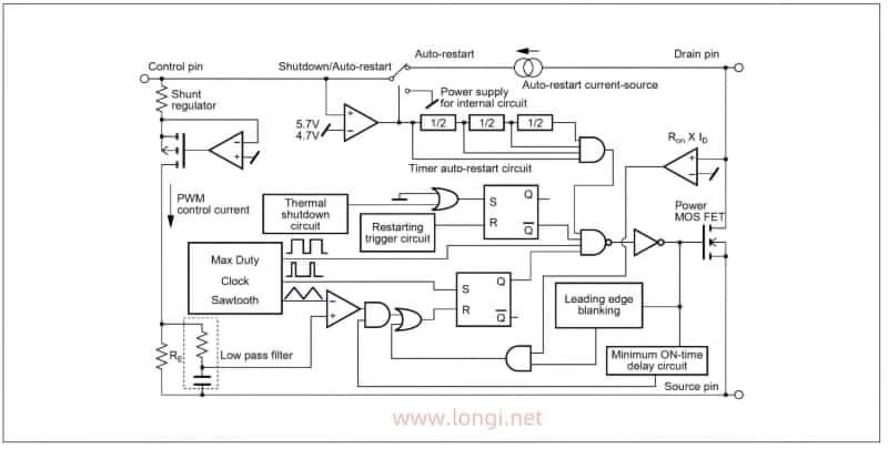 Internal schematic diagram of MIP0223SC power module