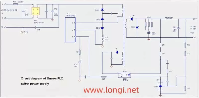 Schematic diagram of Moron PLC switch power supply circuit