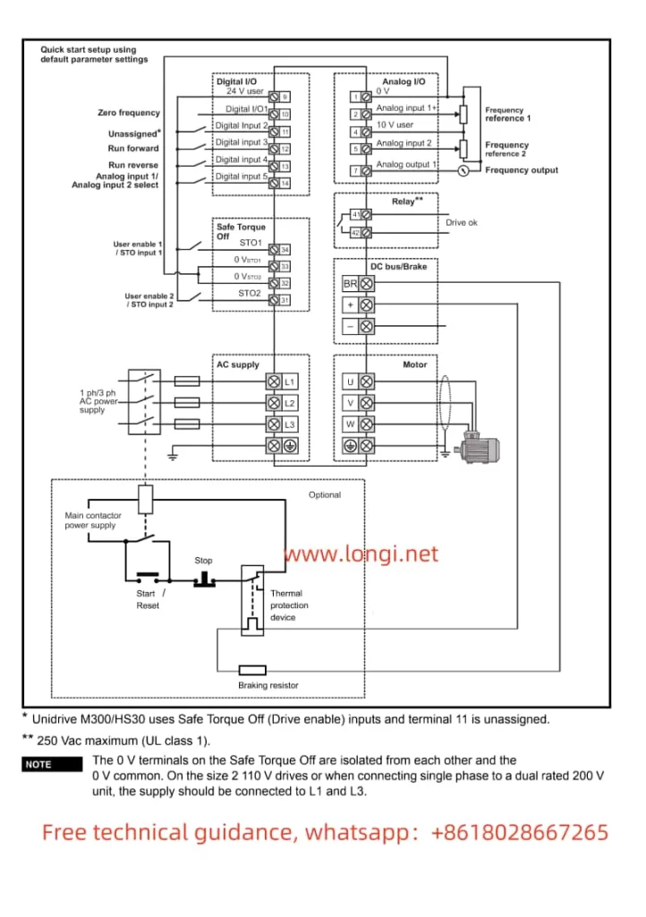 M300 servo wiring diagram and STO external wiring