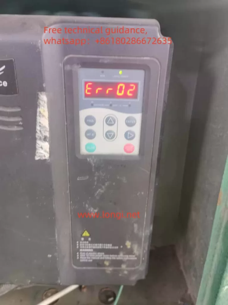  Inovance Inverters experiences Error02 fault