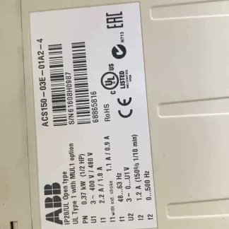 ABB Frequency Converter ACS150-03E-07A3-4 - Stock Spare,Nearly New Condition