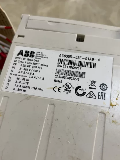 ACS355-03E-01A9-4 0.55KW ABB Frequency Converter, Original Demolished, Quality Assured - Image 2