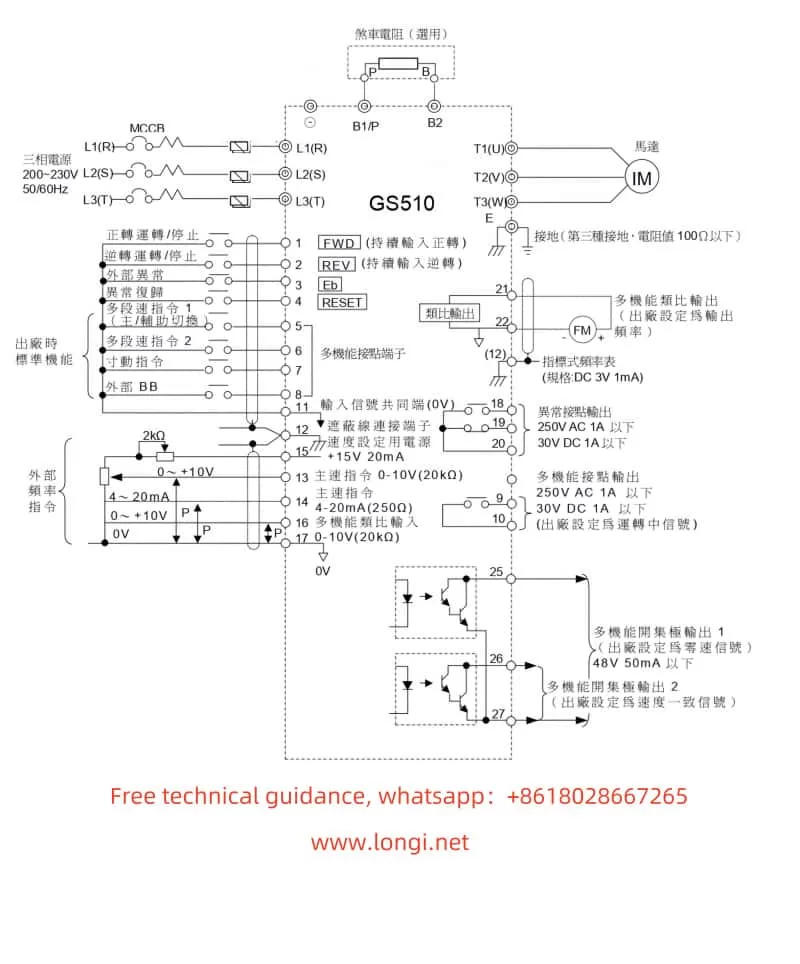 TECO G510 Label Wiring Diagram